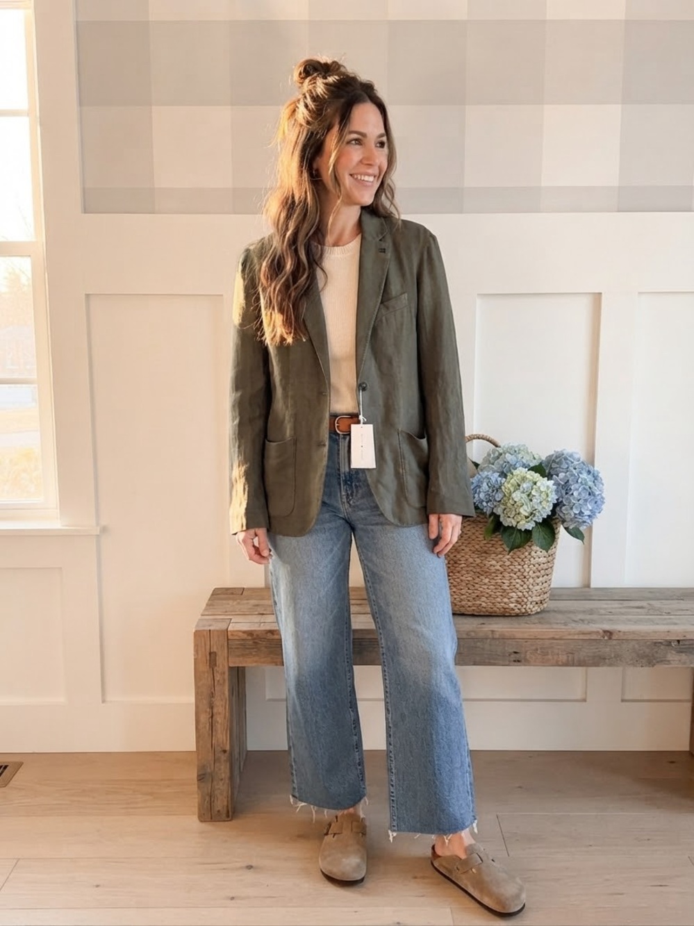 Tommy Hilfiger Olive Green Women's Tailored Blazer XL